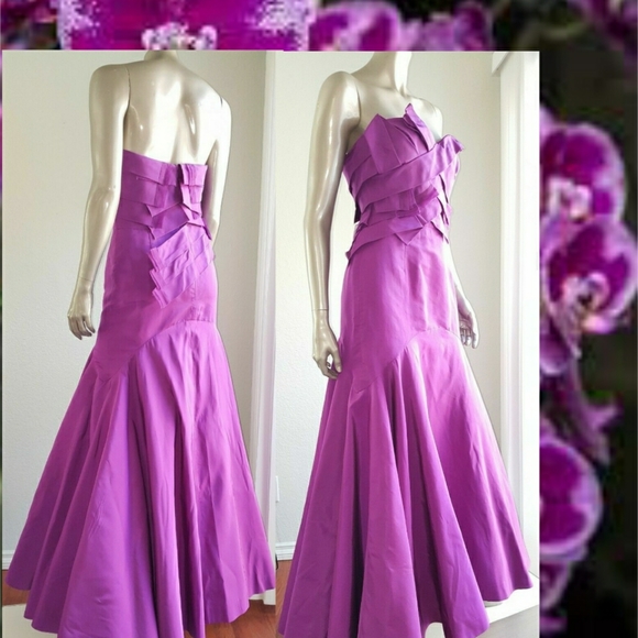 Oscar de la Renta Dresses & Skirts - *$8,000 OSCAR DE LA RENTA FAIRY TAIL ORCHID SILK BOW GOWN US 8